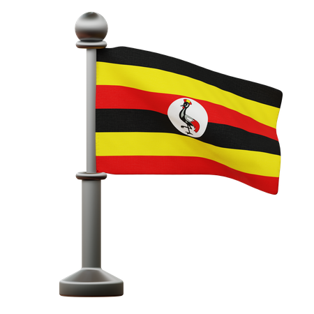 Uganda Flag  3D Icon