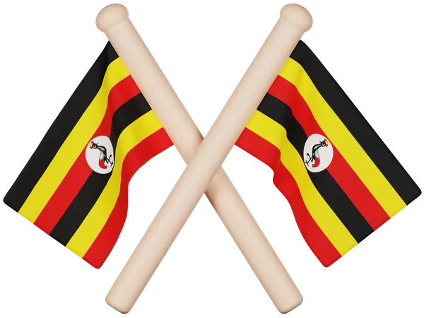 Uganda Flag  3D Icon