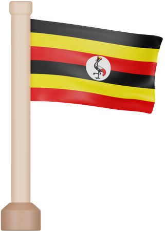 Uganda Flag  3D Icon