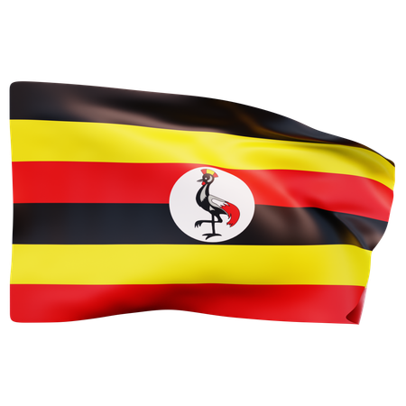 Uganda-Flagge  3D Icon