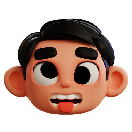Ugly Face Emoji  3D Icon