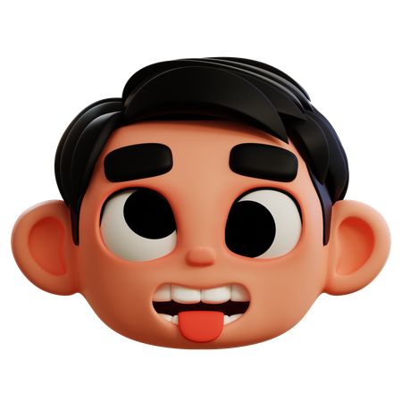 Ugly Face Emoji  3D Icon