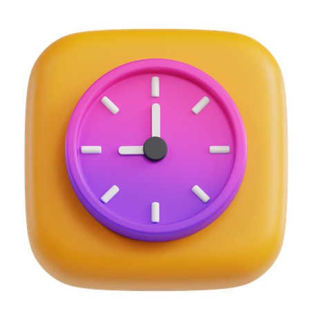 Uhr  3D Icon