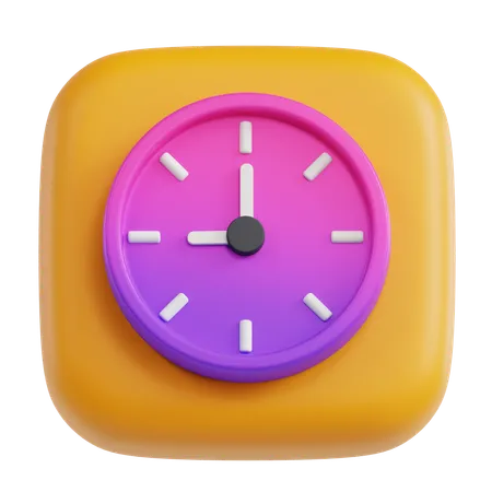 Uhr  3D Icon