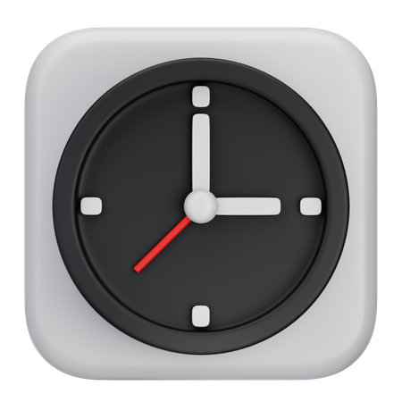 Uhr  3D Icon