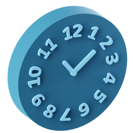 Uhr  3D Icon