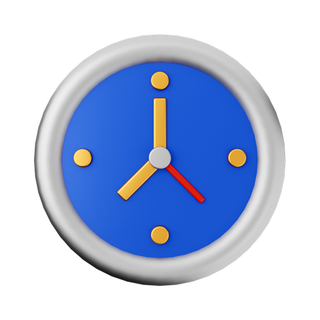 Uhr  3D Icon