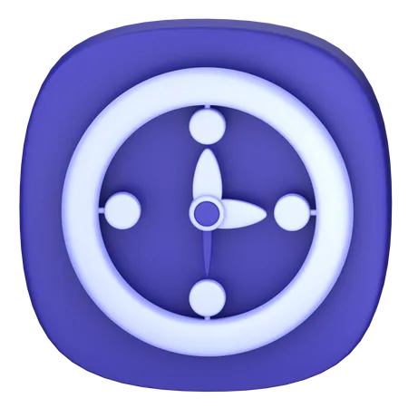 Uhr  3D Icon