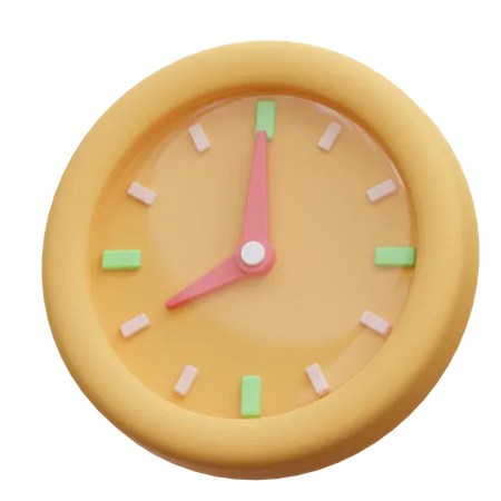 Uhr  3D Icon