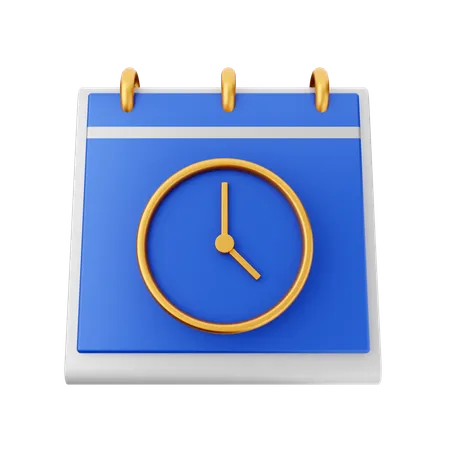 Uhr Kalender  3D Icon