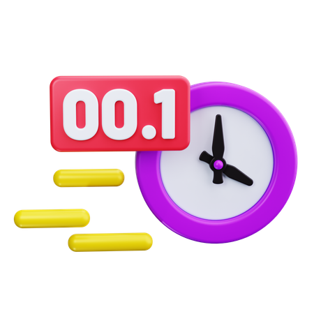 Uhr mit Countdown-Timer  3D Icon