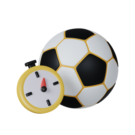 Uhr und Fußball  3D Icon