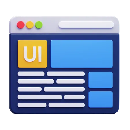 Ui Design Website  3D Icon