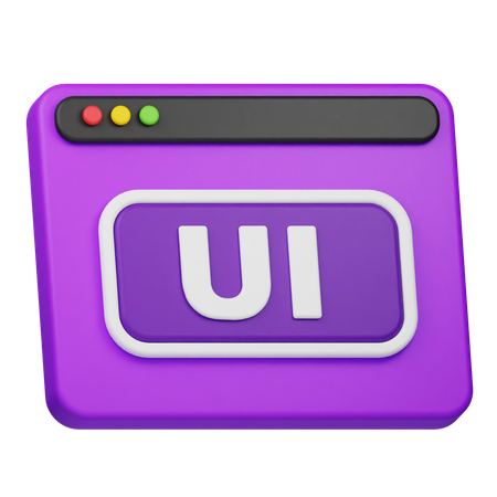 Ui Design Website  3D Icon