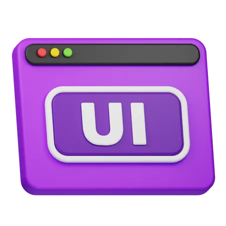 Ui Design Website  3D Icon