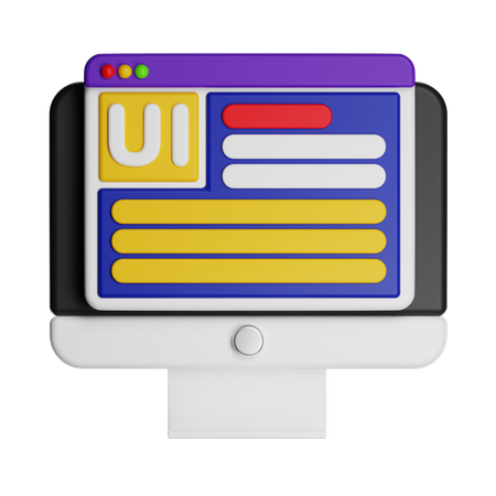 Ui Design Website  3D Icon