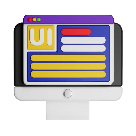 Ui Design Website  3D Icon
