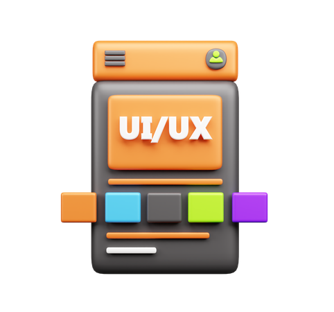 Ui Ux Design  3D Icon