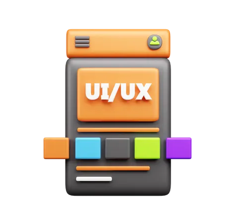 Ui Ux Design  3D Icon