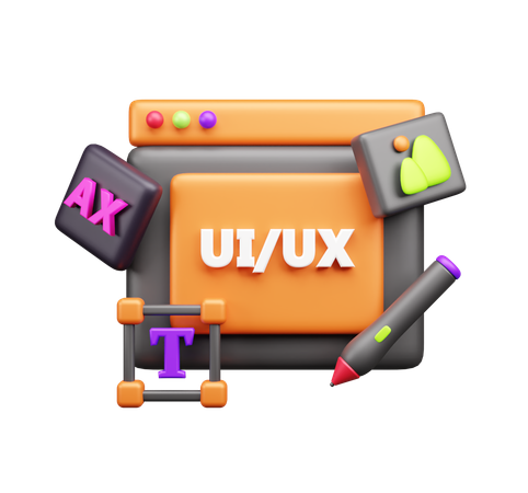 Ui Ux Design  3D Icon