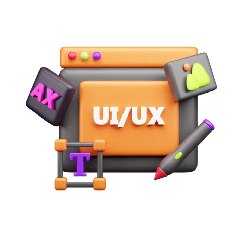Ui Ux Design  3D Icon