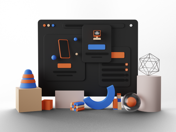 UI-UX-Design  3D Illustration