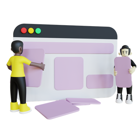 Ui Ux Team  3D Illustration