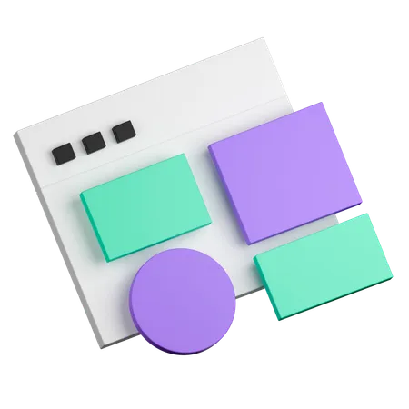 Estructura alámbrica de interfaz de usuario  3D Icon