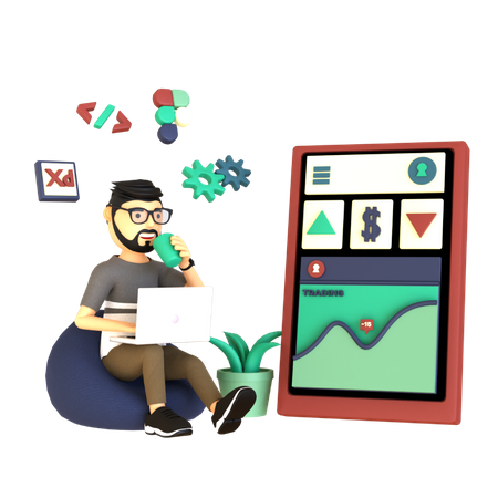 UI/UX Designer  3D Illustration