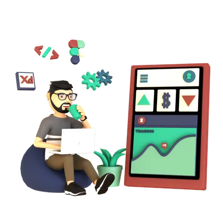 UI/UX Designer  3D Illustration