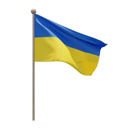 Ukraine fahnenmast  3D Icon