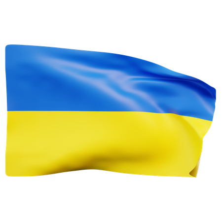 Ukraine Flag  3D Icon