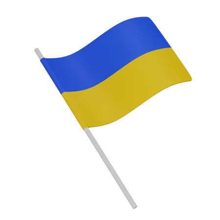 Flag Of Ukraine 3D Flag