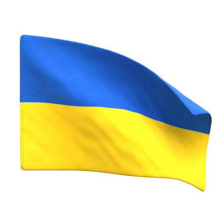 Ukraine Flag 3D Icon