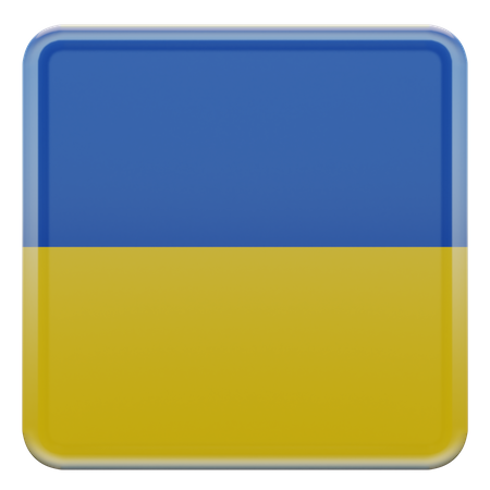 Ukraine-Flagge  3D Flag
