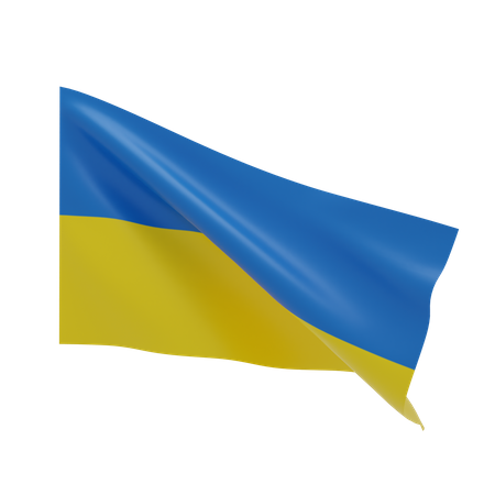 Ukraine-Flagge  3D Illustration