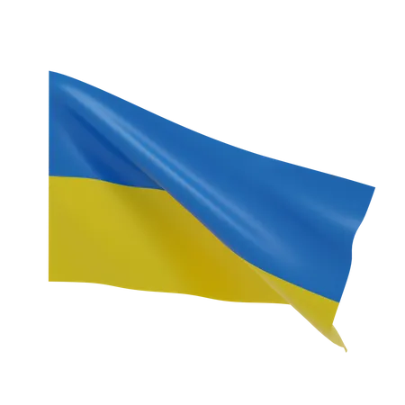 Ukraine-Flagge  3D Illustration