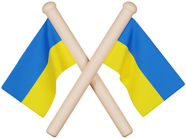 Ukraine-Flagge  3D Icon