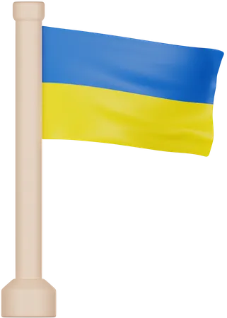 Ukraine-Flagge  3D Icon