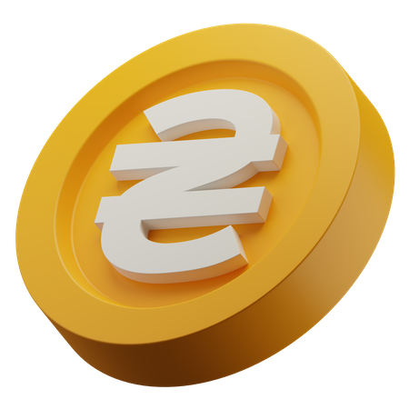 Ukrainian Hrvynia Gold Coin  3D Icon