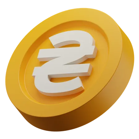 Ukrainian Hrvynia Gold Coin  3D Icon