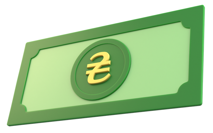Ukrainisches Griwna-Geld  3D Icon