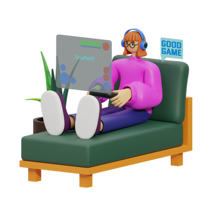 Ultimate Home Gaming Setup  3D Illustration