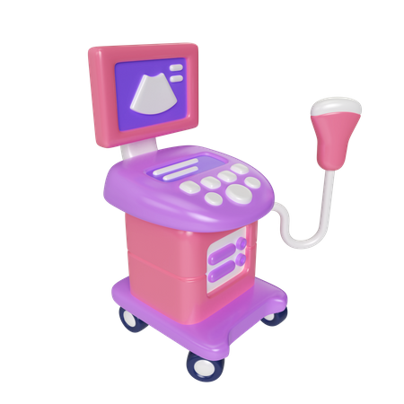 Ultrasonography Machine  3D Icon