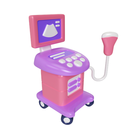 Ultrasonography Machine  3D Illustration