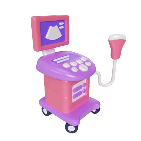 Ultrasonography Machine  3D Illustration