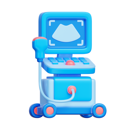 초음파 기계  3D Icon