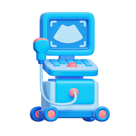 Ultrasound Machine  3D Icon
