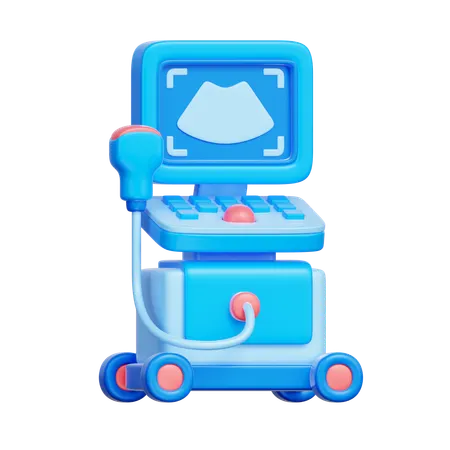 Ultrasound Machine  3D Icon