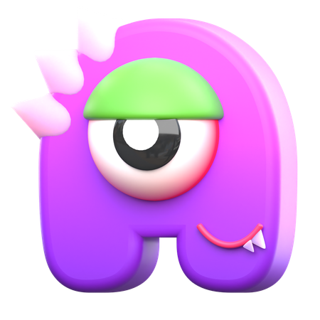 Um alfabeto monstro  3D Icon